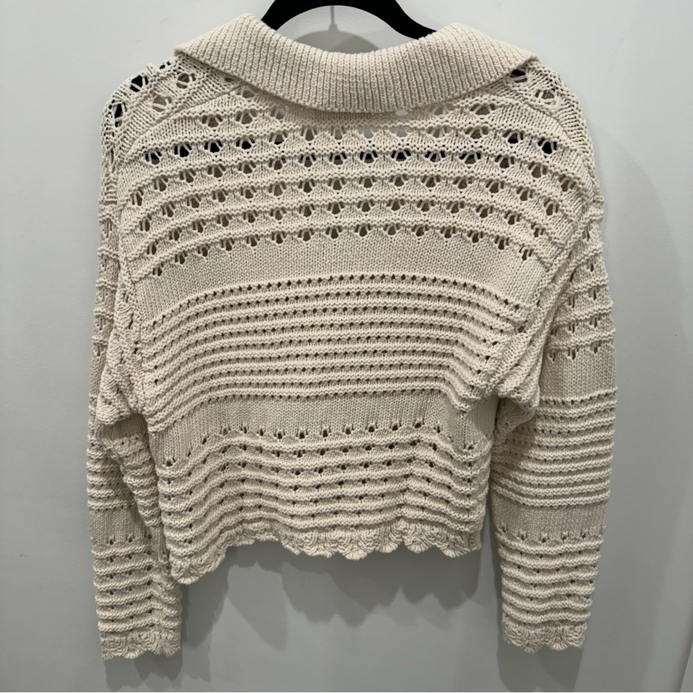 H&M Cream Knit Button-Up Sweater - Picture 5 of 5